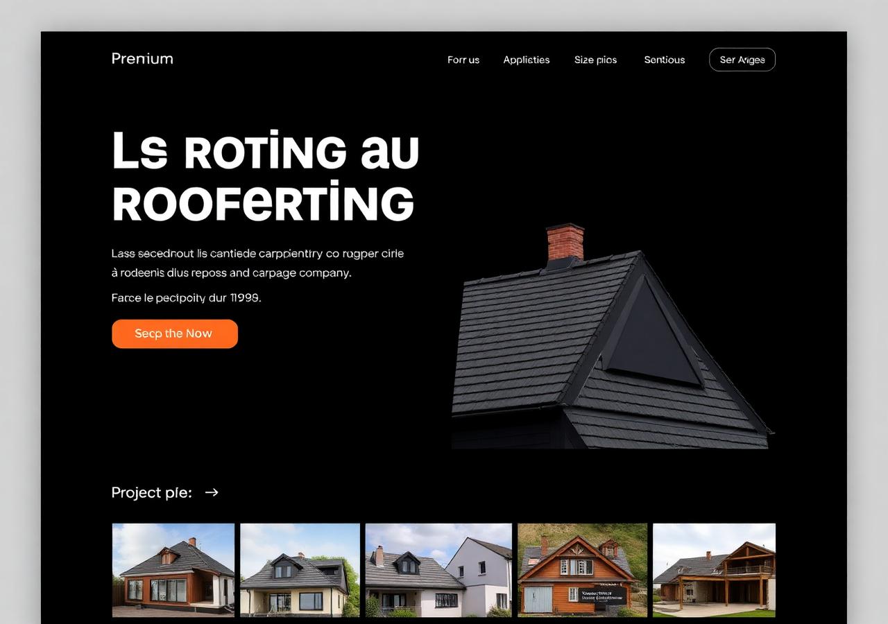 Concept de site internet moderne pour une entreprise de couverture