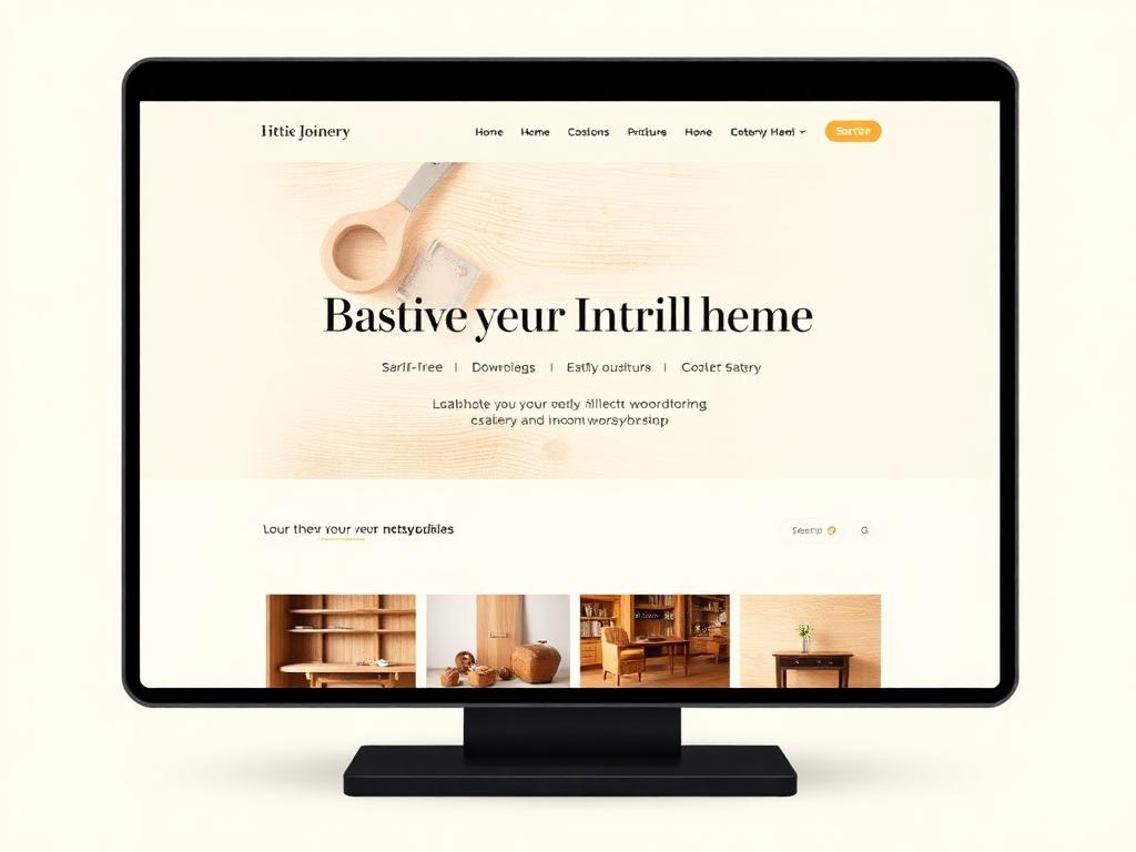 Concept de site internet pour menuisier agenceur — Menuiserie sur mesure